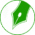 Green fountain pen nib icon – logo of Cursive Handwriting India